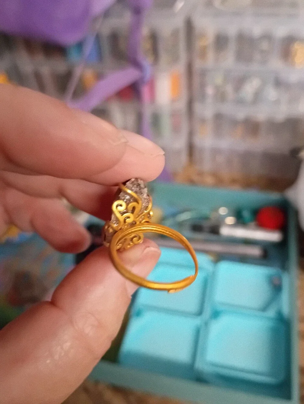 Earthbound Magic: The Brown Zebra Jasper Copper Ring